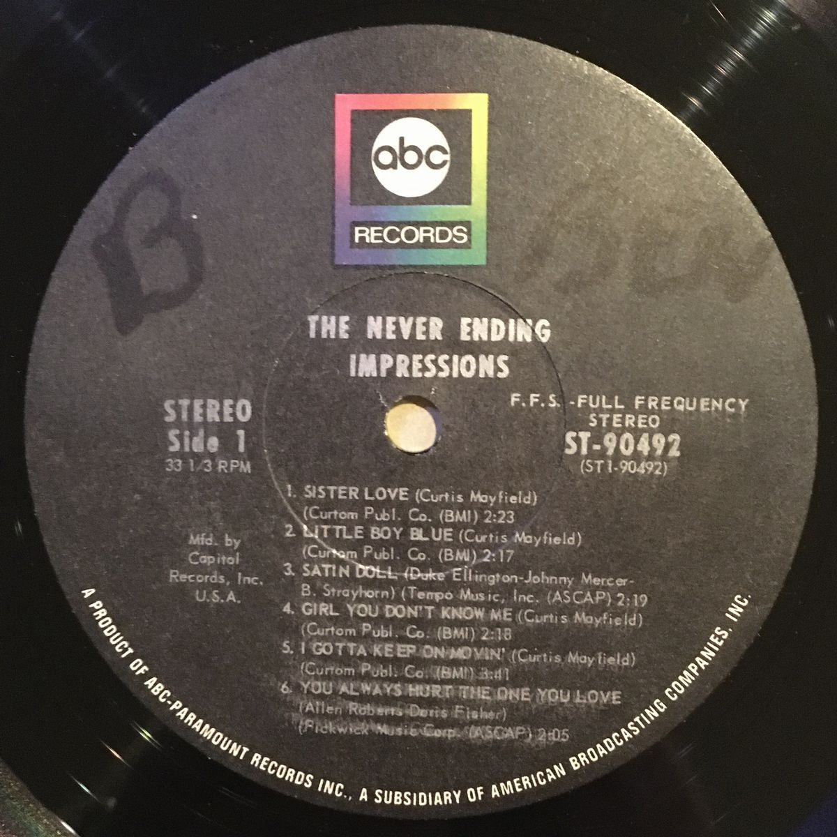 IMPRESSIONS - The Never Ending Impressions (abc ST-90492): CREOLE